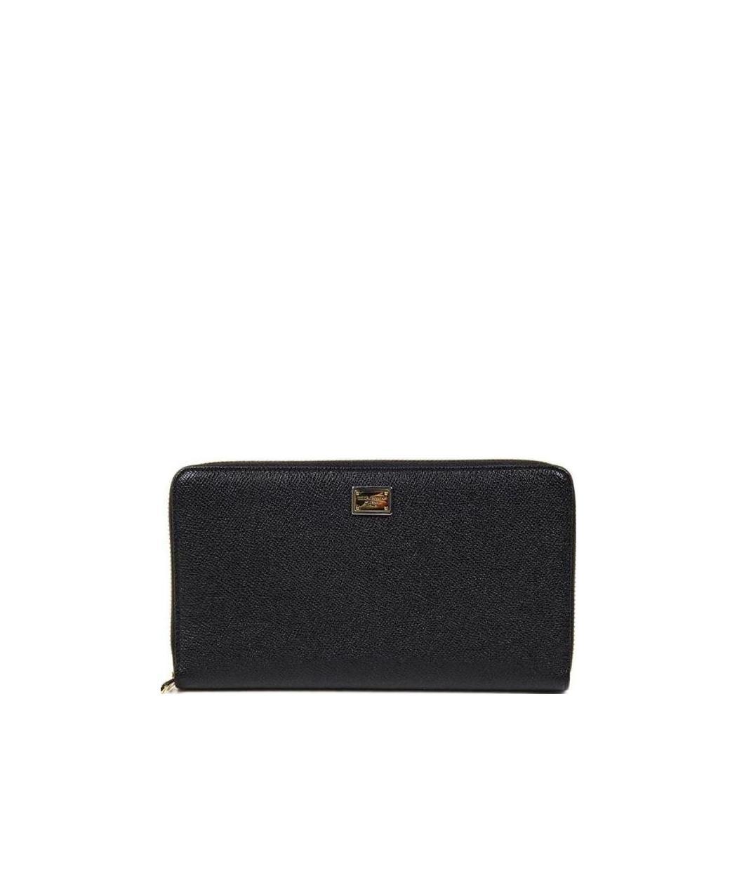 Dolce & Gabbana Logo Details Wallet In Black