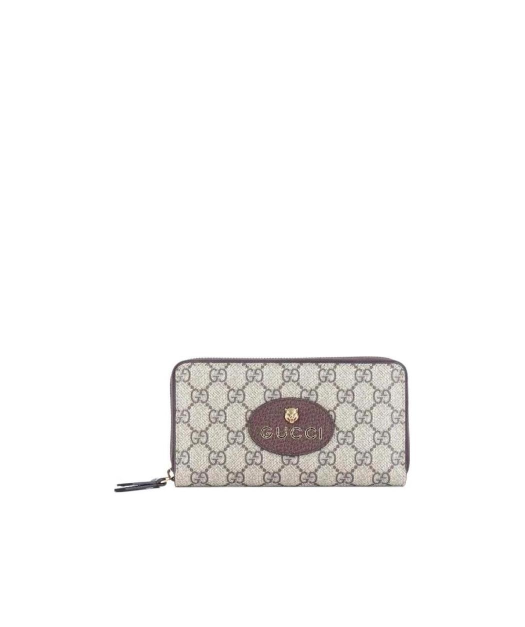 Gucci Neo Vintage Gg Supreme Zip Around Wallet In Gray