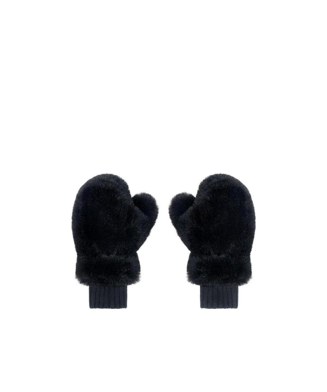 Givenchy Faux Fur Mittens In Blue