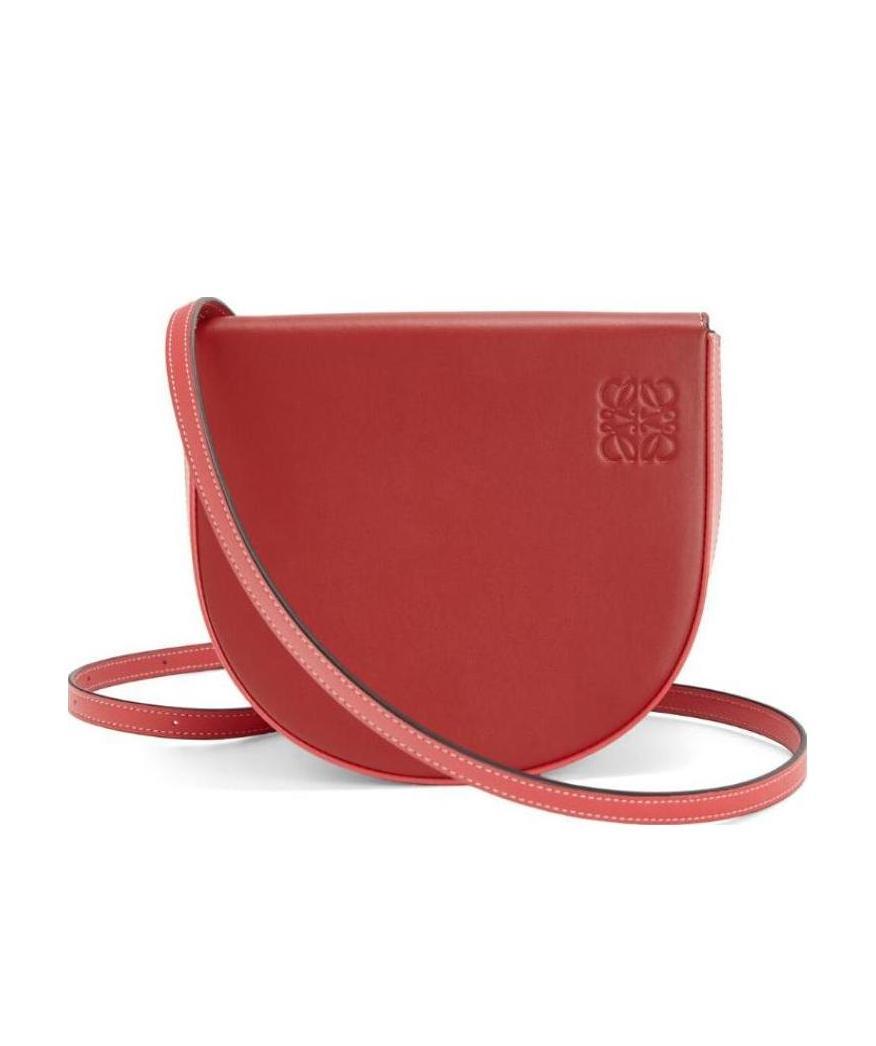 Loewe Heel Duo Crossbody Bag In Red