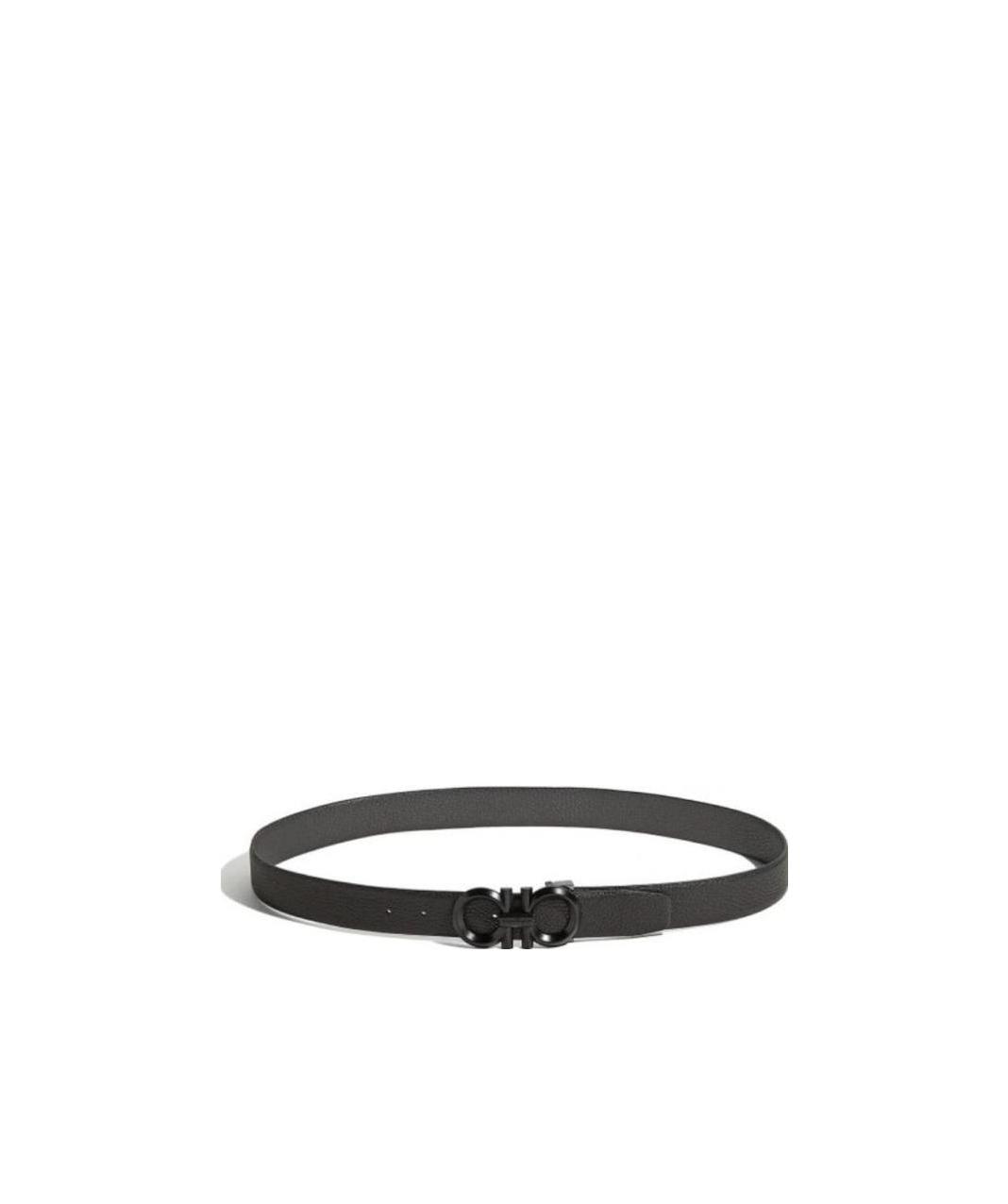 Ferragamo Double Gancio Buckle Belt In Black