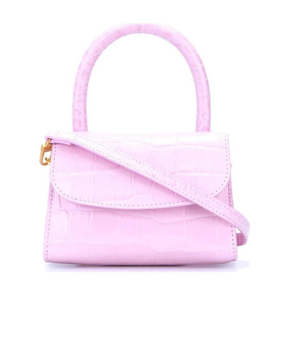 By Far Embossed Handbag In Pink