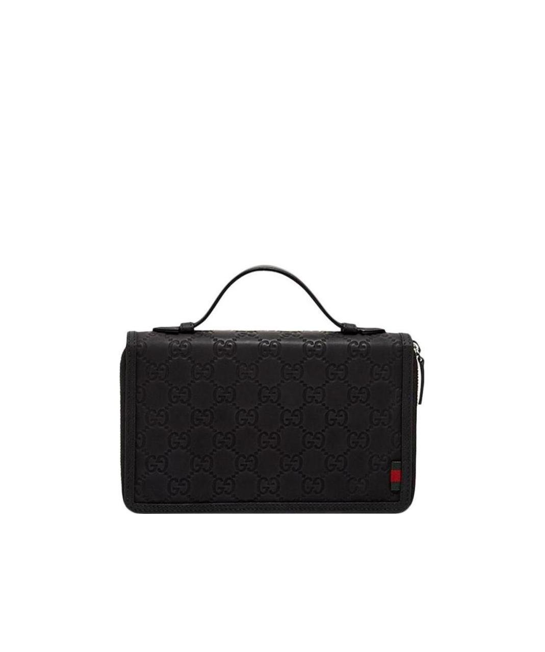 Gucci Double G Embossed Purse In Black