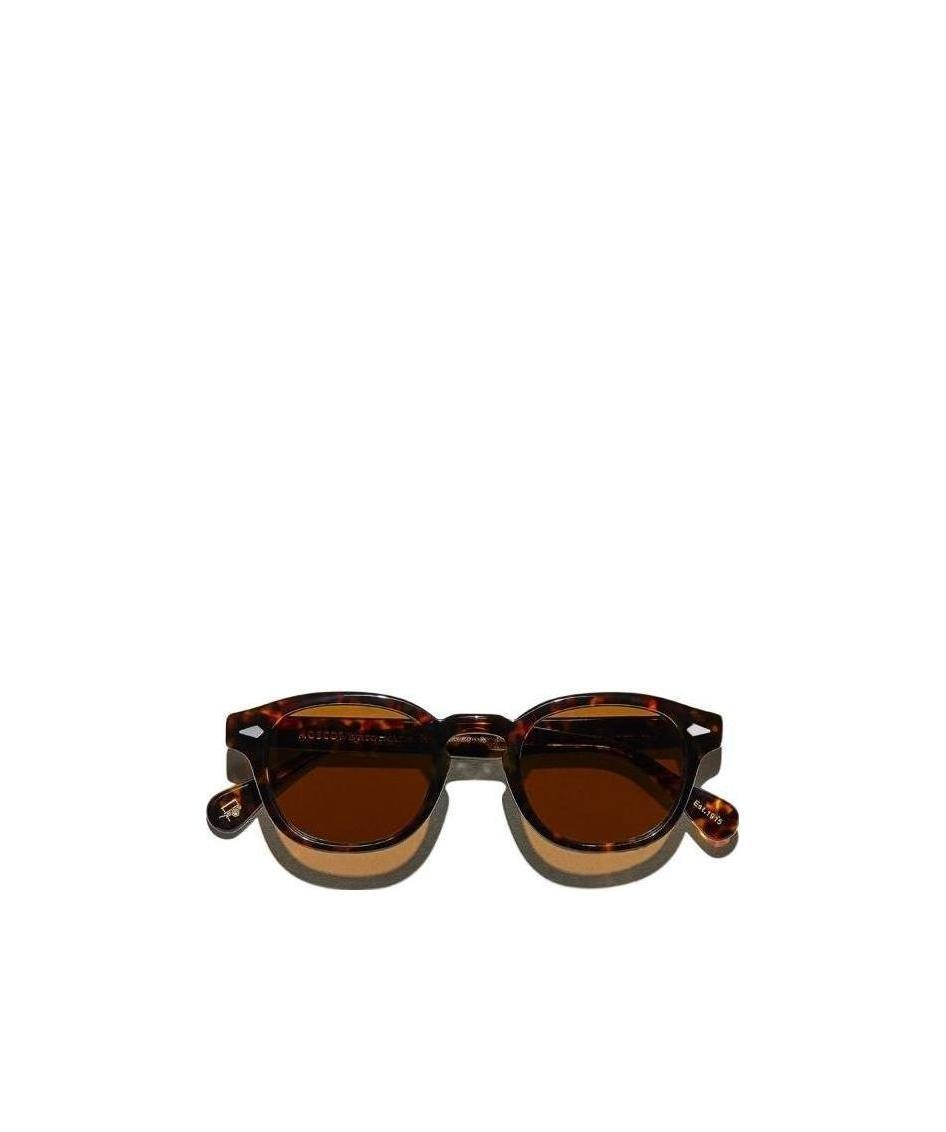 Moscot Logo Design Sunglasses In Brown