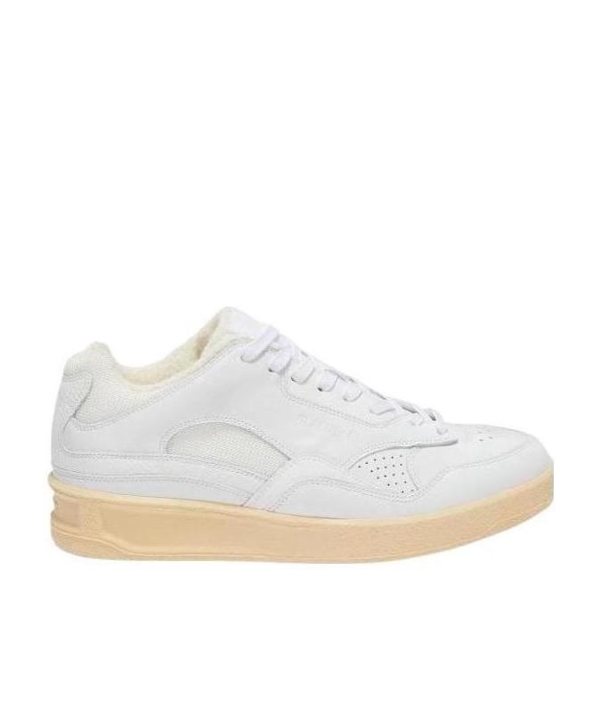 Jil Sander Logo-embossed Low-top Sneakers In White