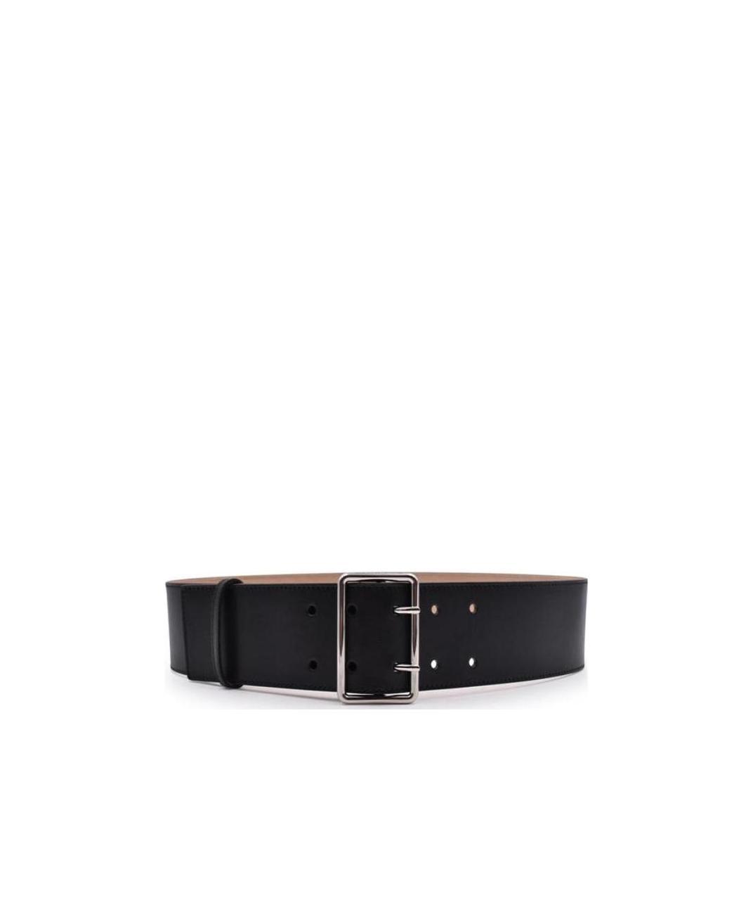 Alexander Mcqueen Wide Military Belt In Black
