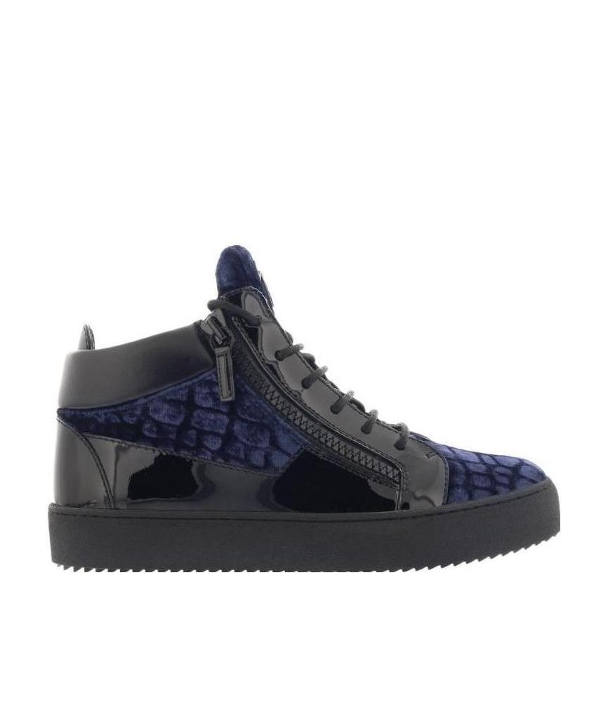 Shop Giuseppe Zanotti Suede High-top Sneakers In Black