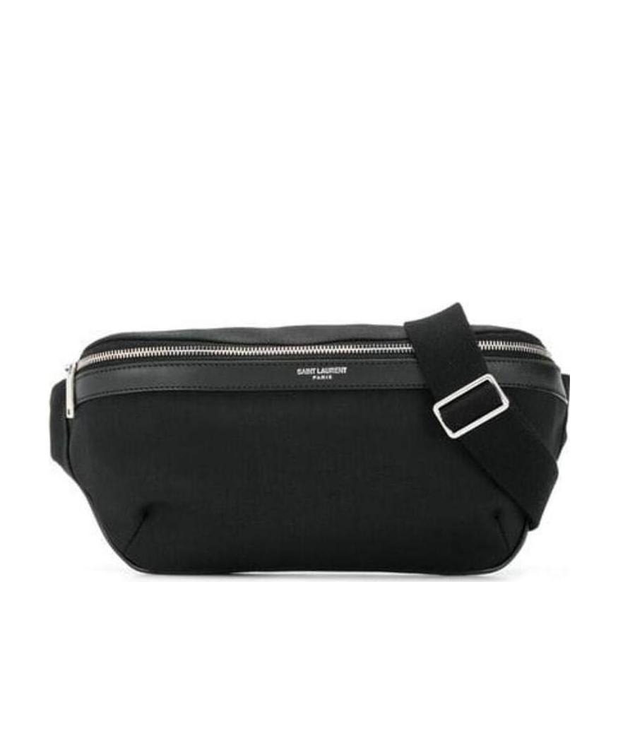 Saint Laurent Logo-lettering Belt Bag In Black