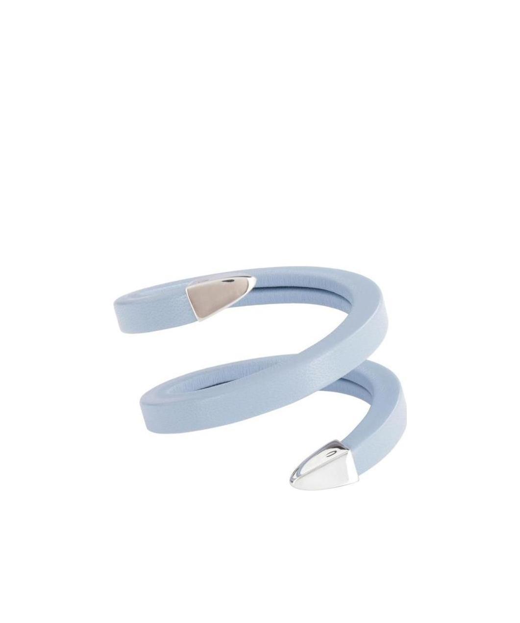Bottega Veneta Spiralled Wrist Cuff In Blue