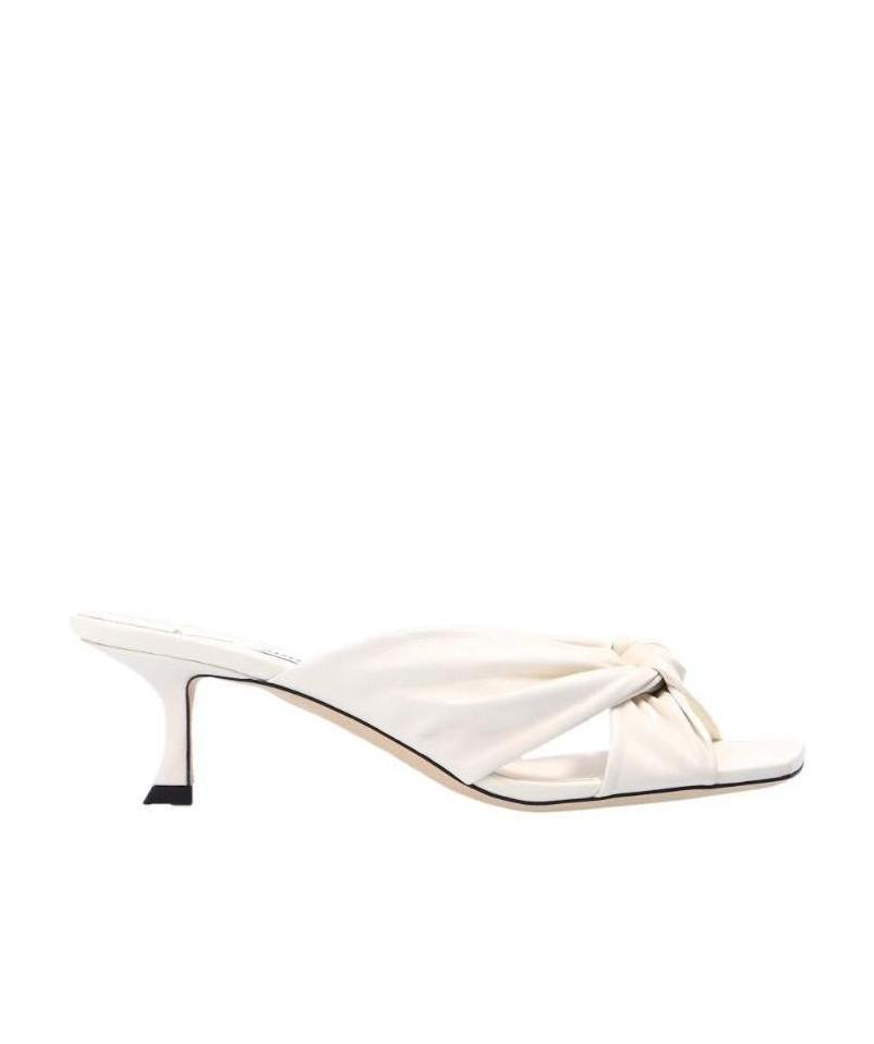 Jimmy Choo High-heeled Sandals With Bows And Bows In White