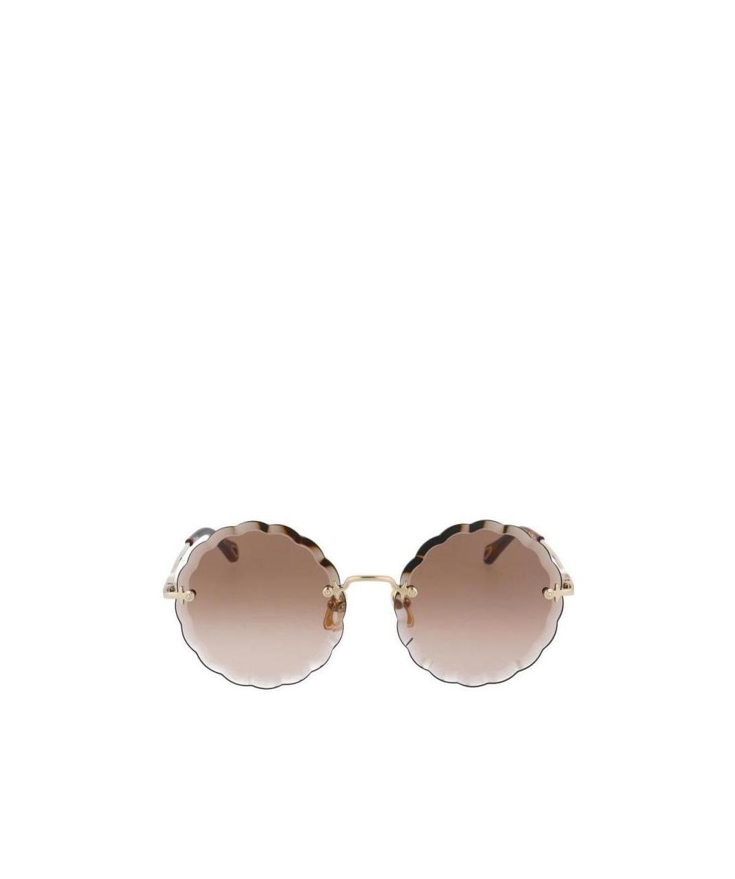 Chloé Eyewear Round Scalloped Frame Sunglasses In Nude