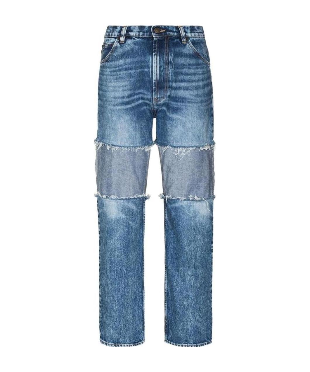 Maison Margiela Mid-rise Distressed Jeans In Blue
