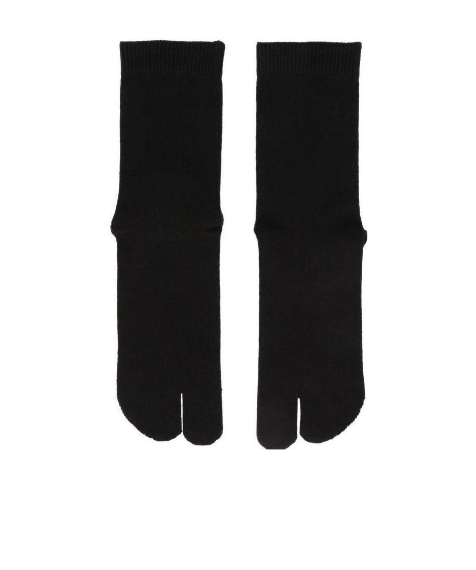 Shop Maison Margiela Tabi Toe Socks In Black