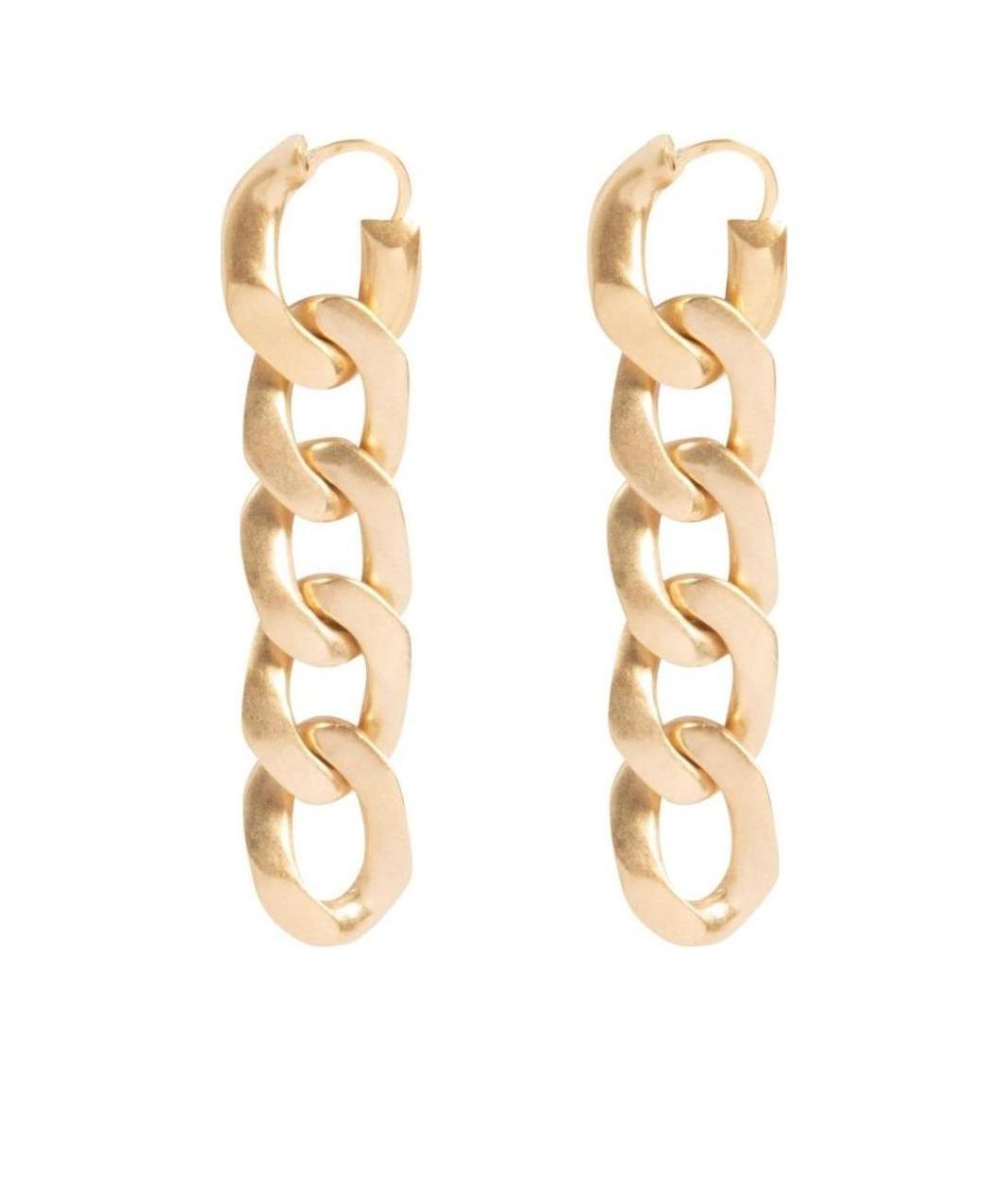 Maison Margiela Curb-chain Drop Earrings In Yellow