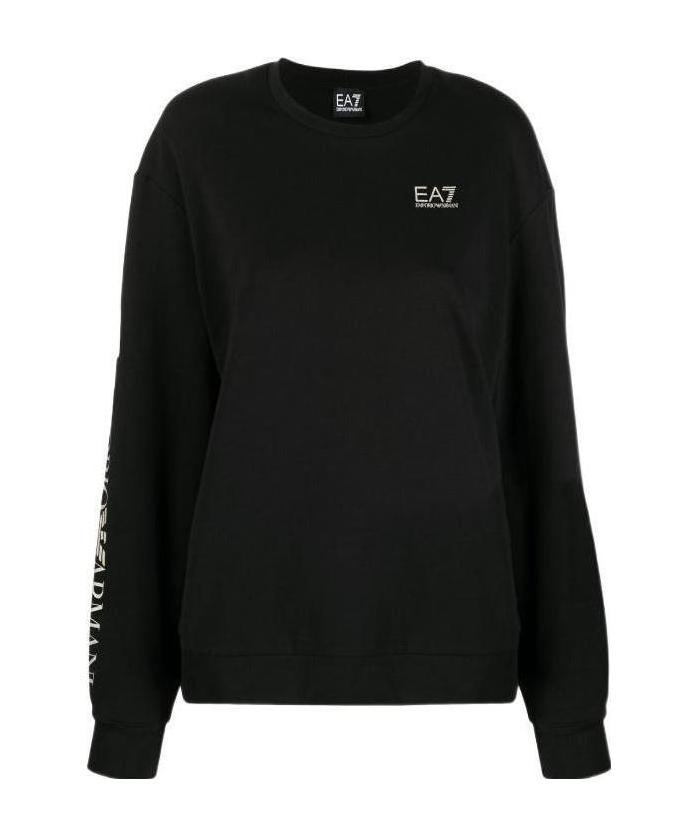 Emporio Armani Logo-print Sweatshirt In Black