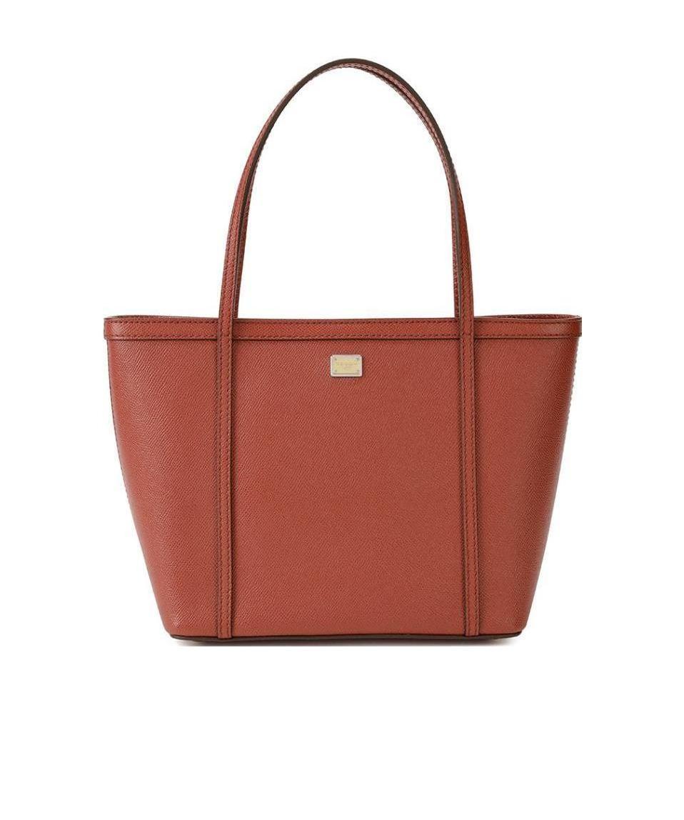 Dolce & Gabbana Logo Details Handbag In Brown