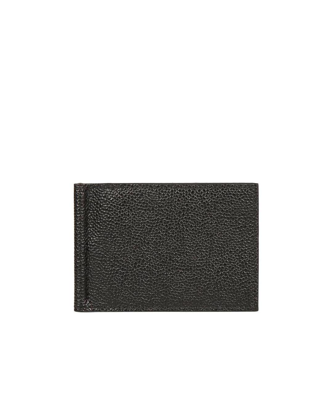 Thom Browne Pebble-grain Leather Billfold Wallet In Black