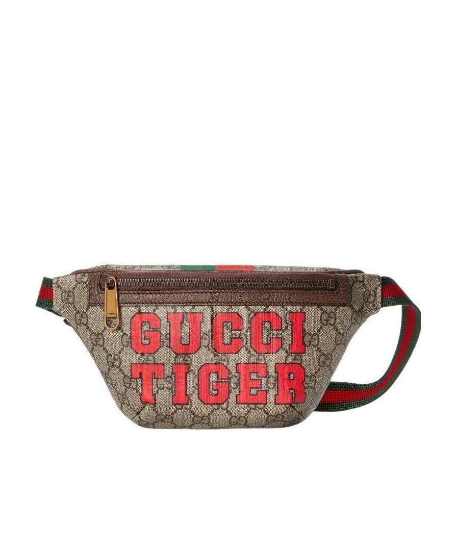 Gucci Tiger Belt Bag In Brown