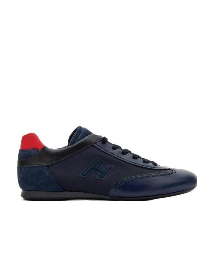 Hogan Olympia Panelled Low-top Sneakers In Blue