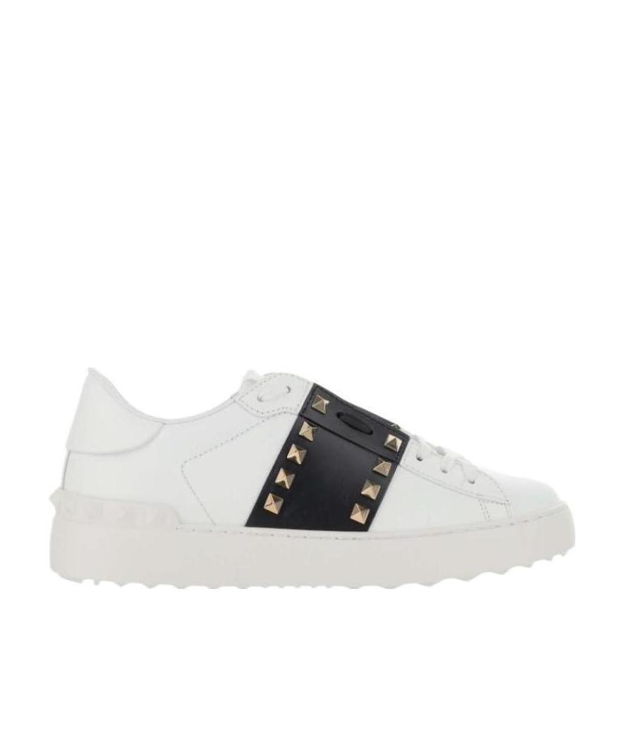 Valentino Open Low-top Slip-on Sneakers In White