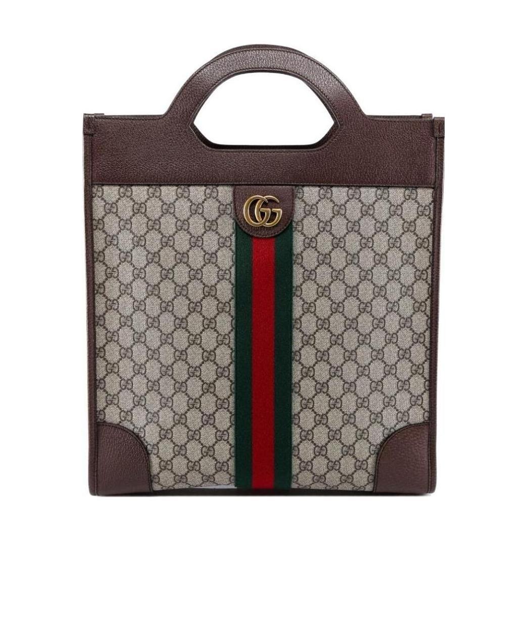 Gucci Ophidia Gg Medium Handbag In Brown