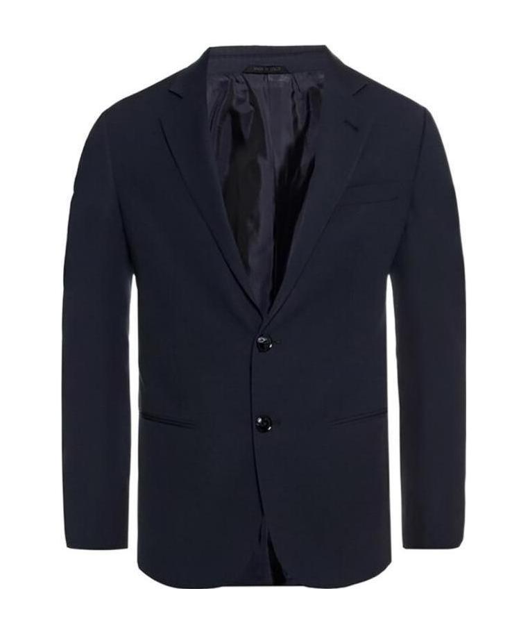 Giorgio Armani Long Sleeved Suit Jacket In Black