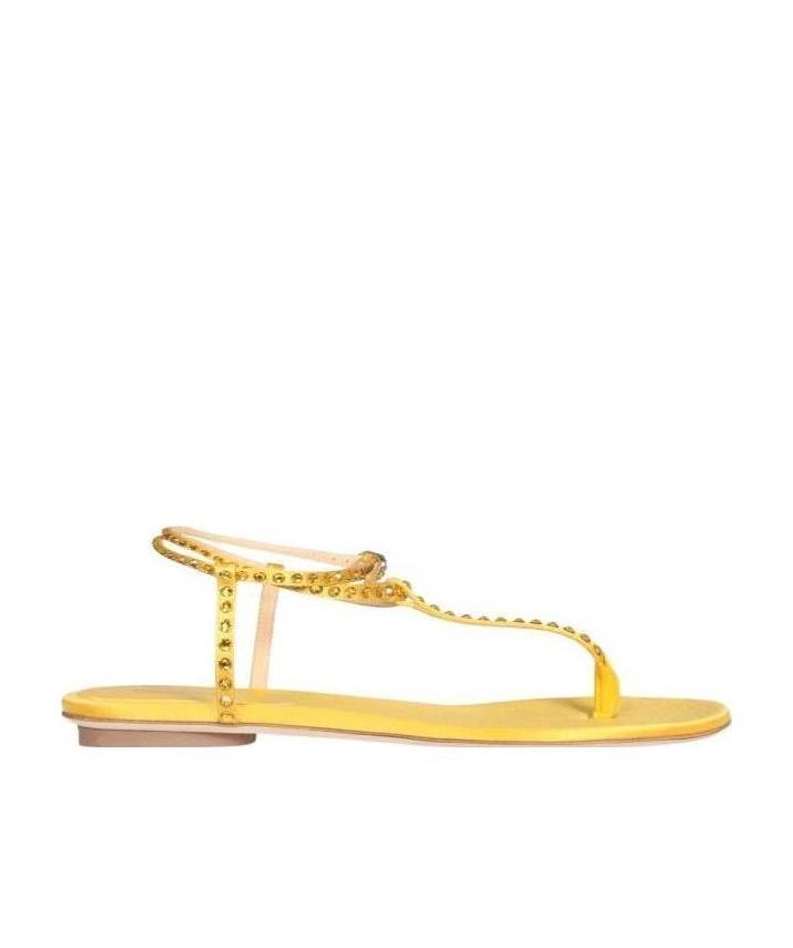 Giannico Studded Open-toe Sandals In White