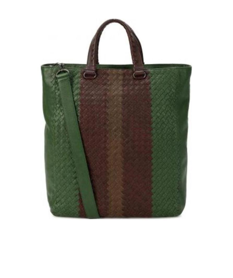 Bottega Veneta Logo Handbag In Green