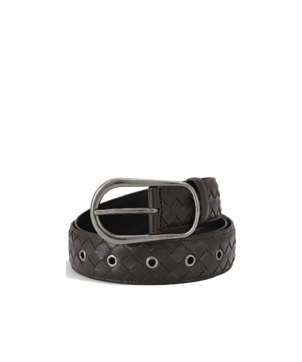 Shop Bottega Veneta Weave A Belt In Black