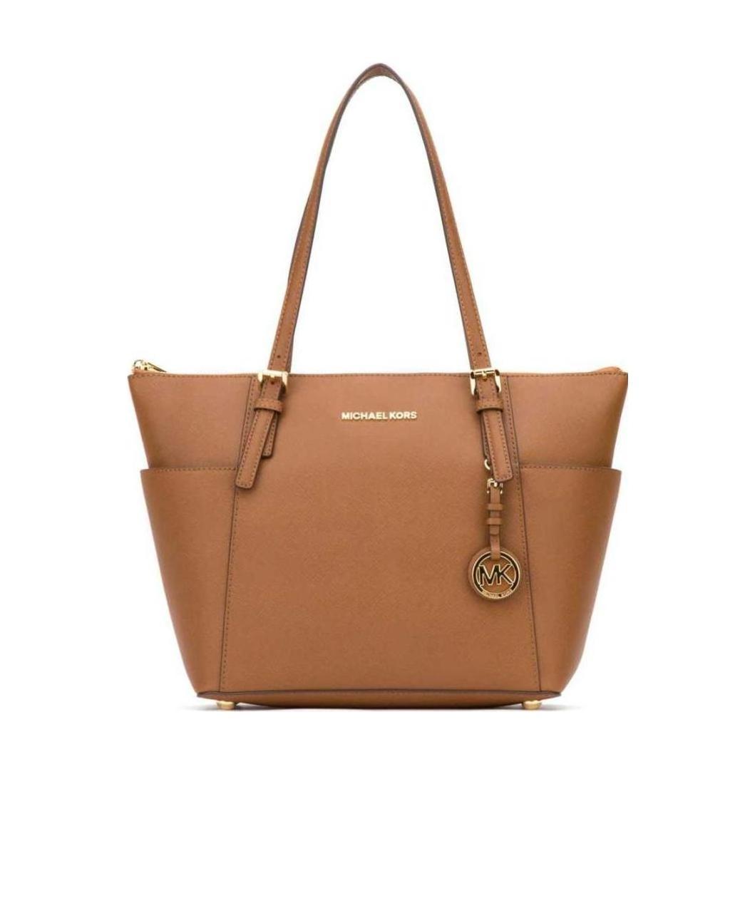 Michael Kors Jet Set Large Tote In Brown