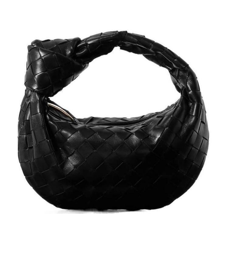 Bottega Veneta Teen Jodie Intrecciato Leather Hobo In Fire Nero