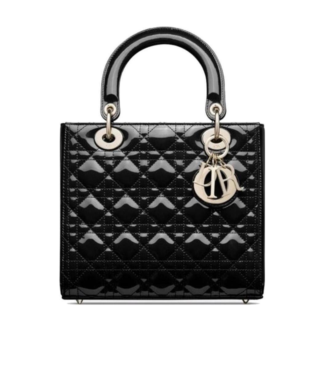 Dior Medium Lady  Shoulder Bag In Black