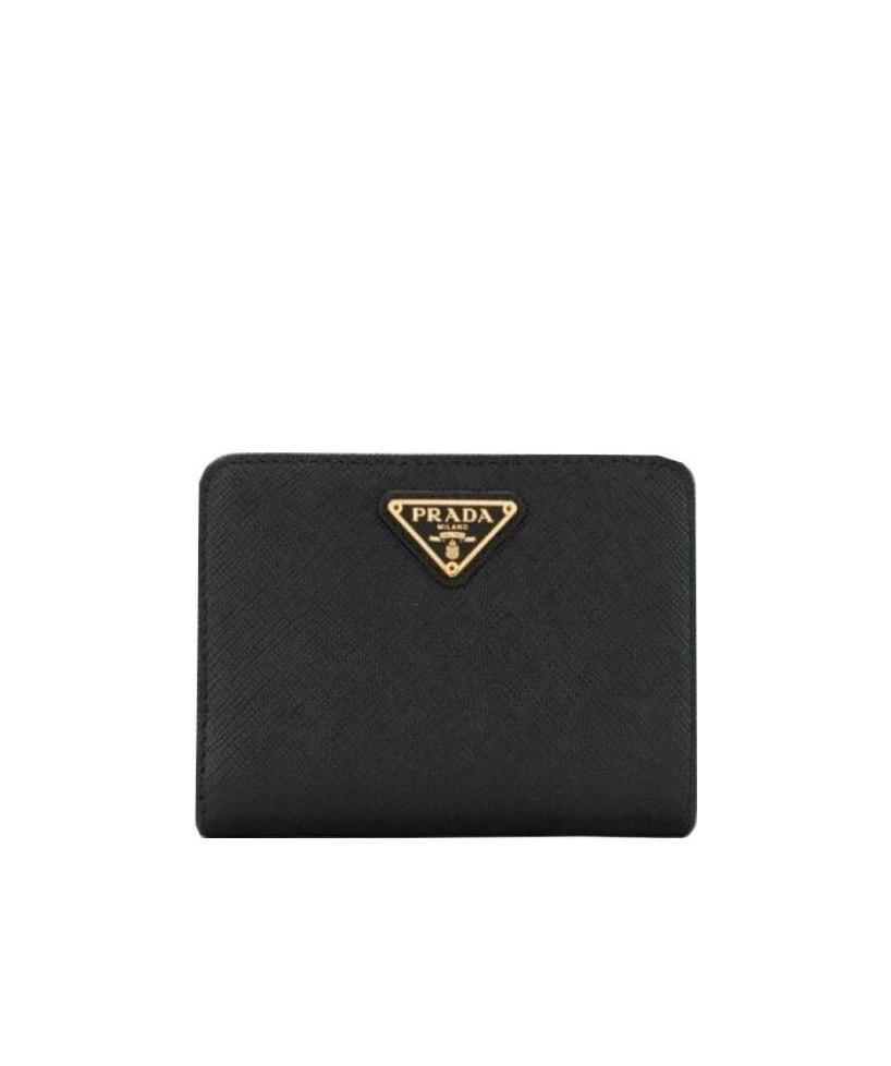 Prada Calf Leather Wallet In Black