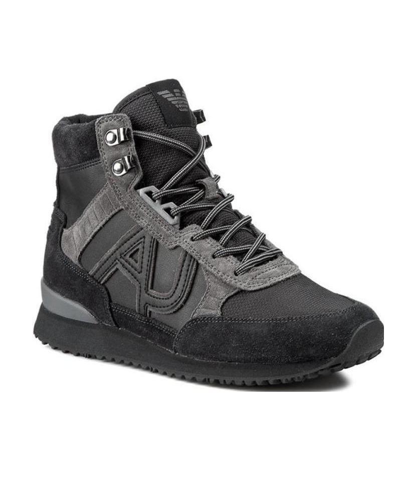 ARMANI JEANS HIGH-TOP LEISURE SNEAKERS