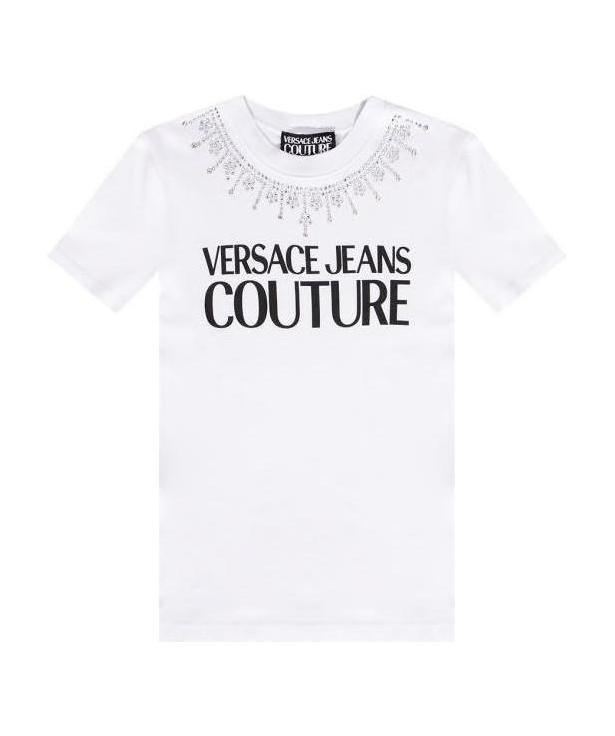 Versace Jeans Logo-print Short-sleeved T-shirt In White