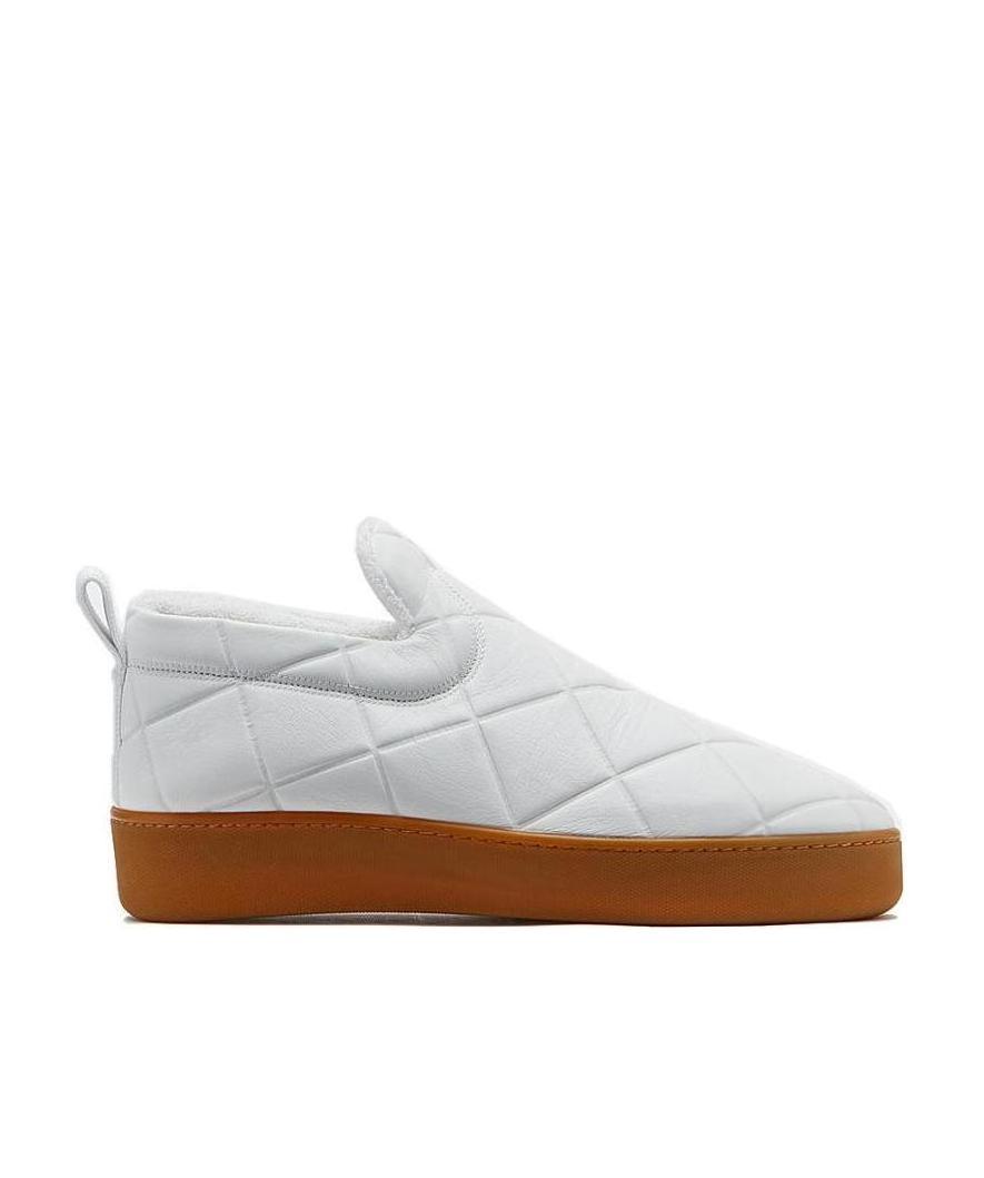 Bottega Veneta Quilted Casual Sports Shoes In White