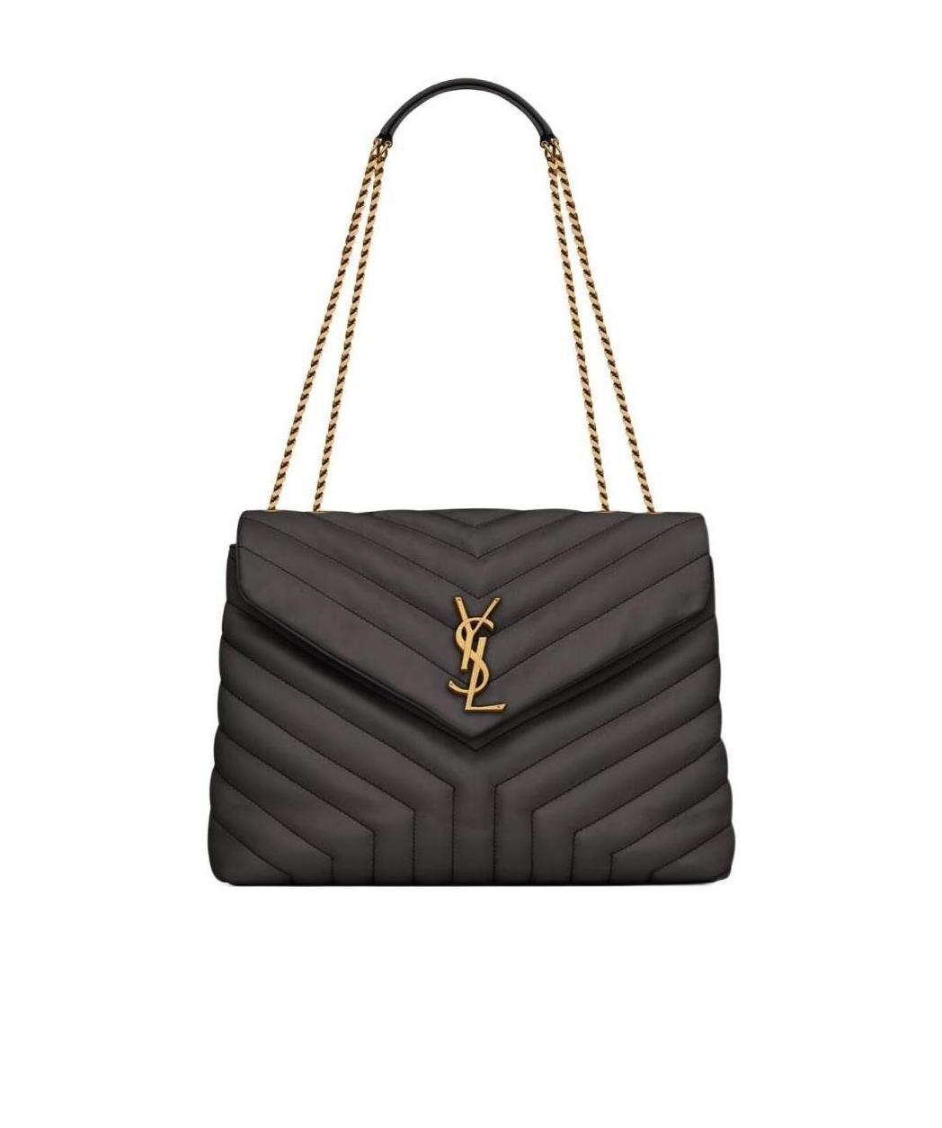Saint Laurent Medium Loulou 'y' Quilted Shoulder Bag In Black