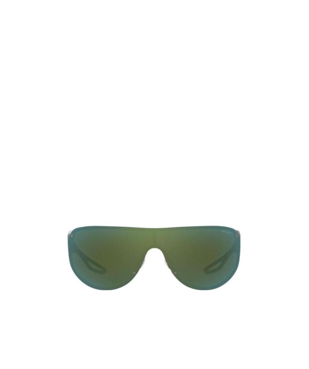 Prada Logo Sunglasses In Green