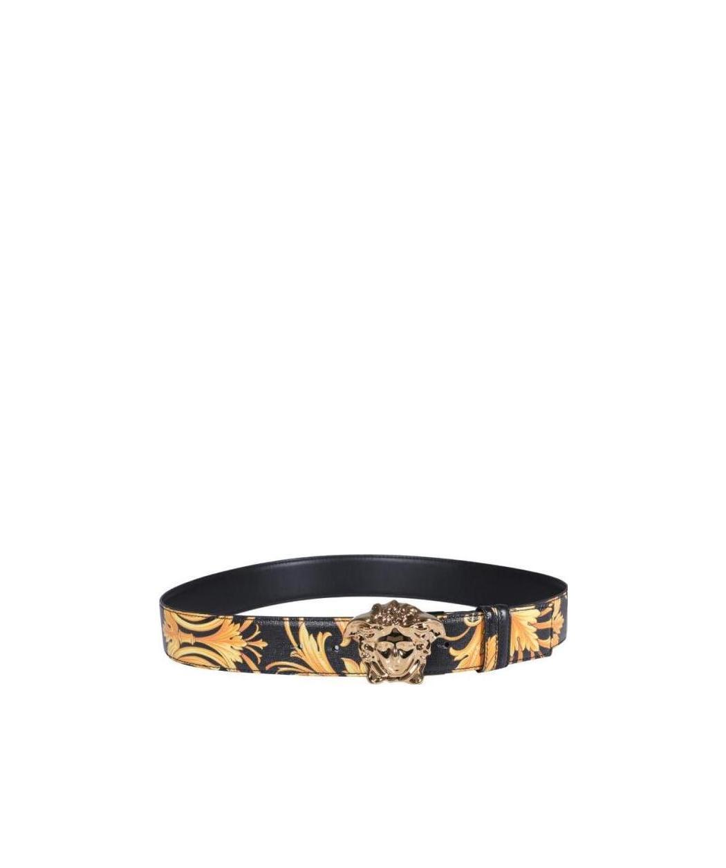 Versace Medusa-buckle Belt In Black
