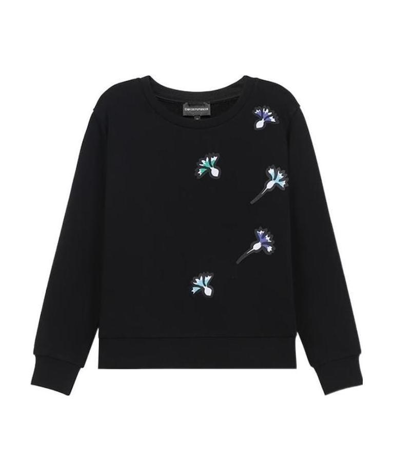 EMPORIO ARMANI ROUND COLLAR LONG SLEEVE SWEATER