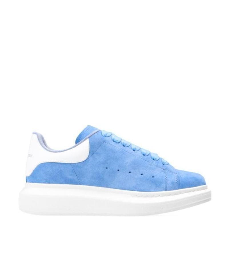 Alexander Mcqueen Oversized Suede Sneakers In Blue