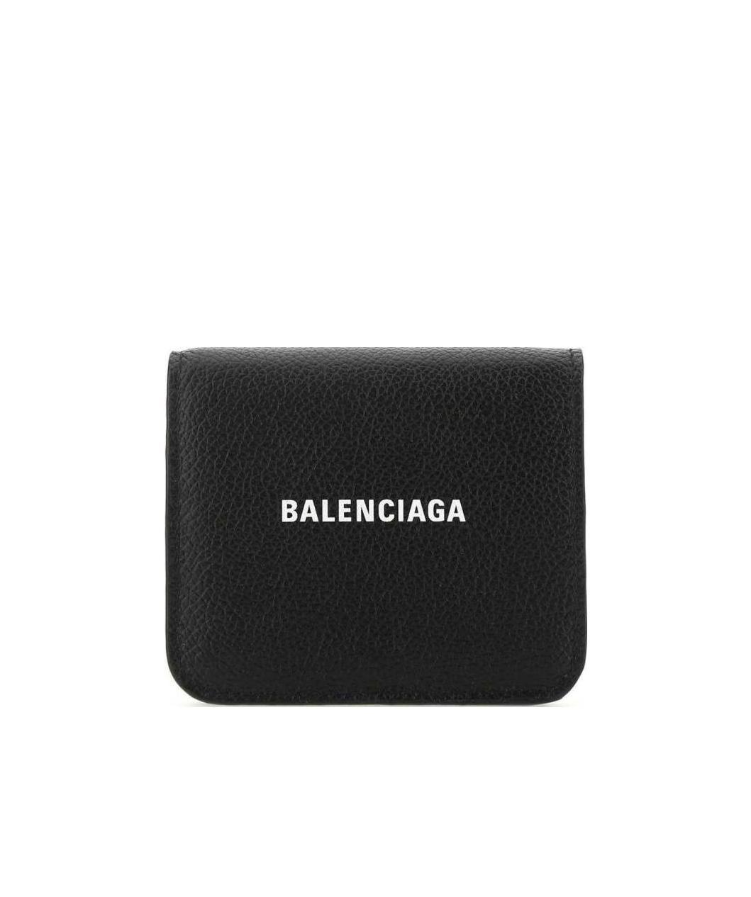 Balenciaga Logo Printed Wallet In Black