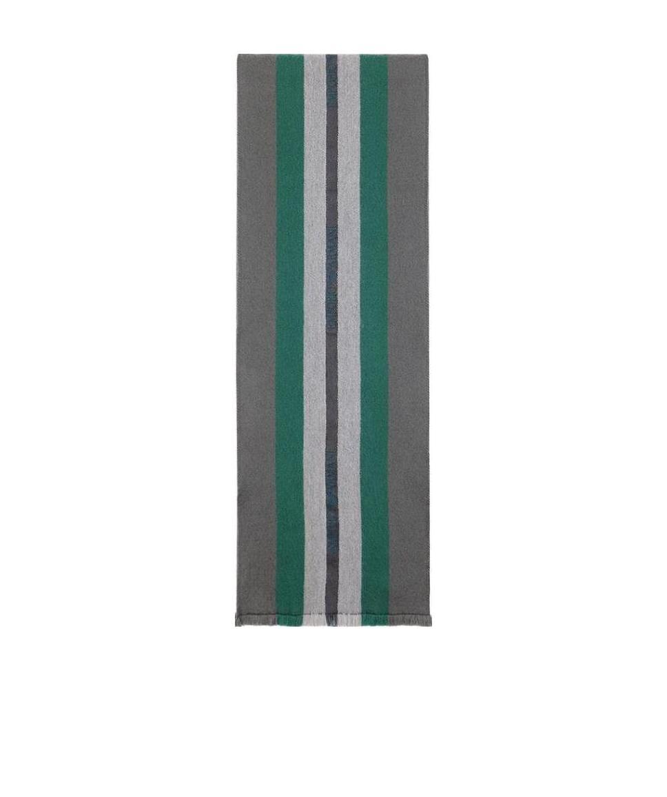 Emporio Armani Logo Inlaid Scarf In Gray