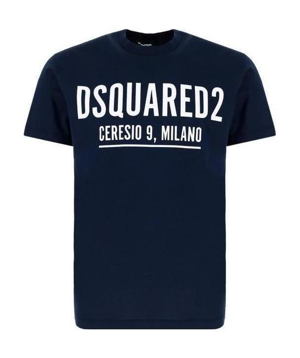 Dsquared2 Ceresio 9 Print Cotton Jersey T-shirt In Black