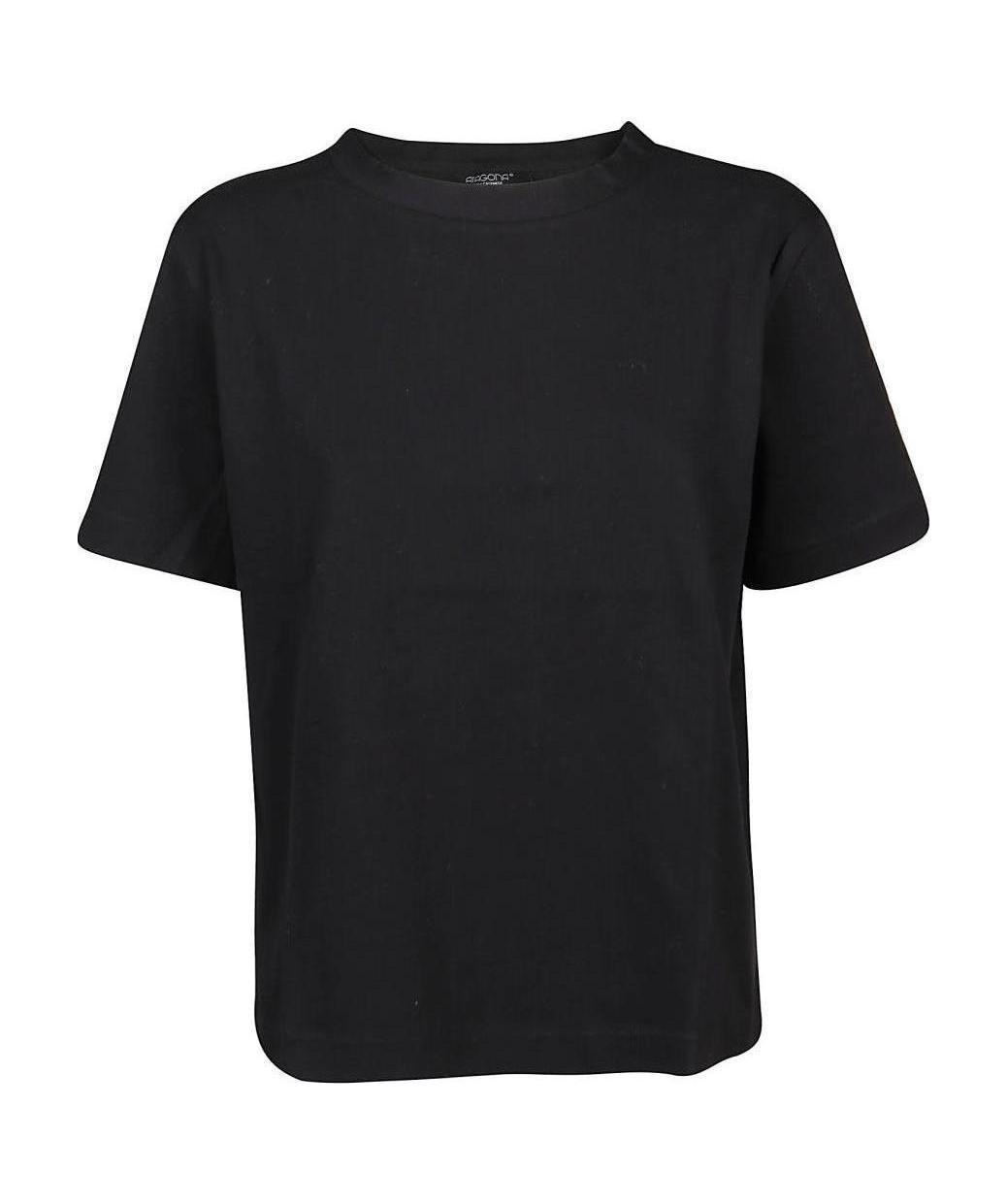 Aragona T-shirt With Round Neck And Short Sleeves In Black