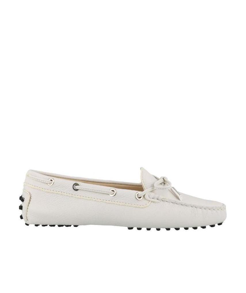Tod's Woman Loafers Off White Size 7.5 Soft Leather In White