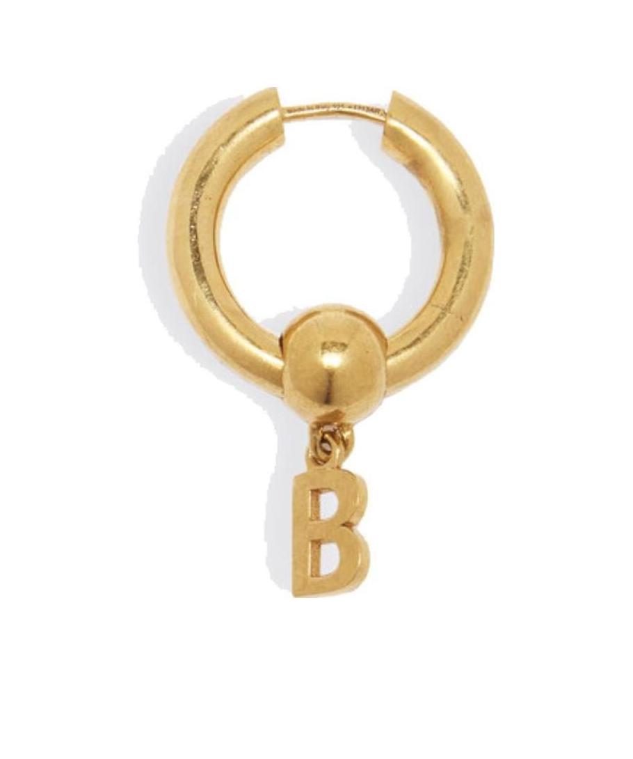 Balenciaga Orecchini Force B In Oro In Yellow
