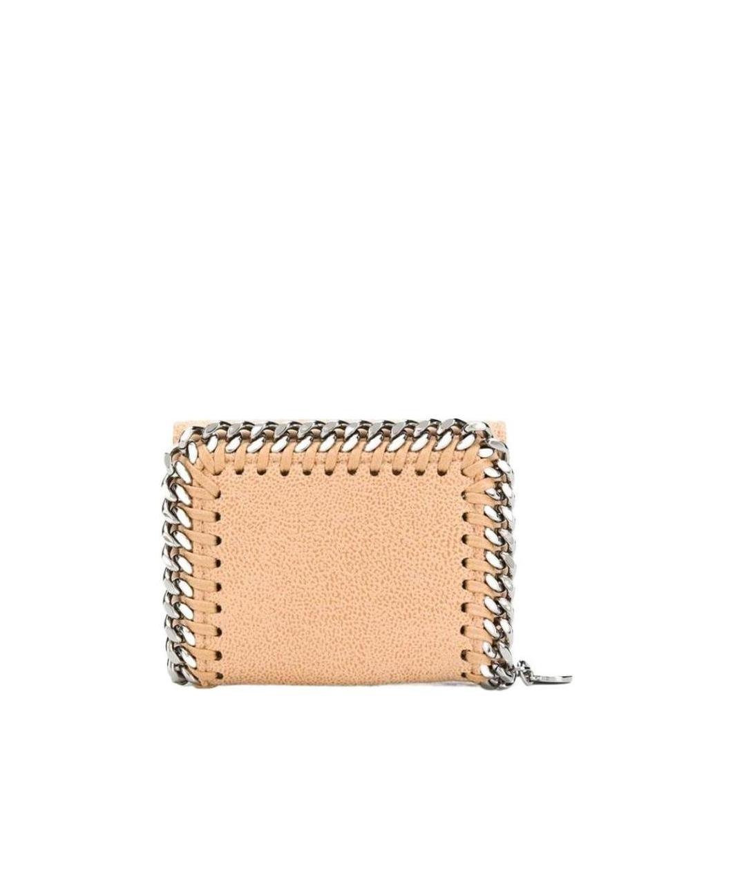 Stella Mccartney Small Falabella Flap Wallet In Gray