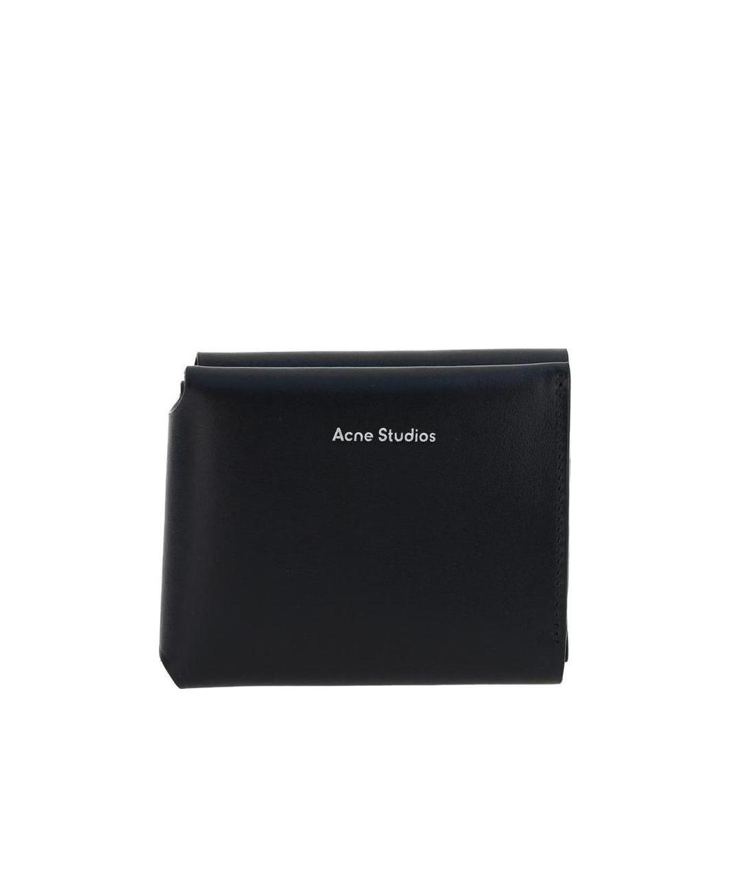 Acne Studios Trifold Wallet In Black