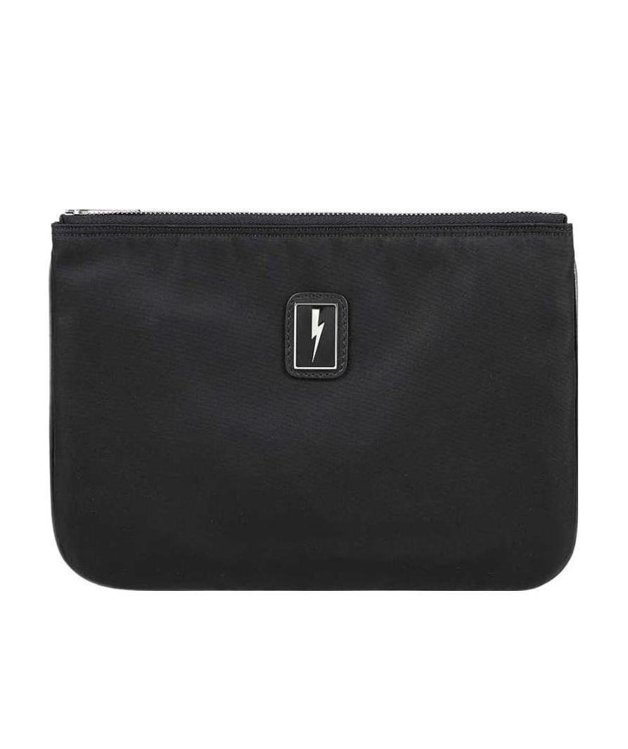 Neil Barrett Logo Shoulder Bag In Black
